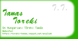 tamas toreki business card